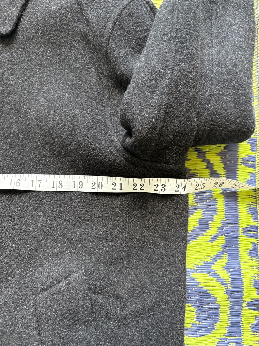 Club Monaco Charcoal Gray Men's Wool Double Faced Single Breast Coat Size M Fall - Picture 8 of 11